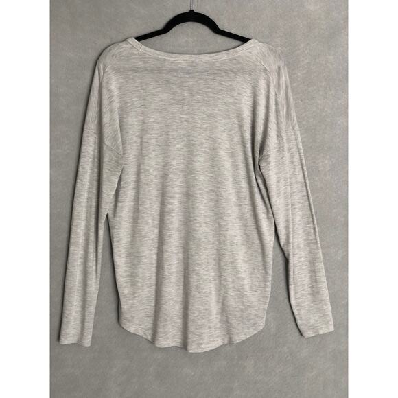 Athleta Women's Small Drop Shoulder Athletic Top Heather Gray - Picture 4 of 6